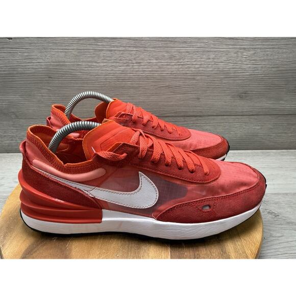 Nike Mens Waffle One SE DD8014-601 Red Running Shoes Sneakers Size 8.5 - Picture 6 of 10